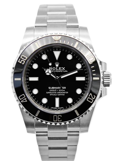 rolex submariner men's luxury diver watch black dial 114060|Rolex Submariner black price.